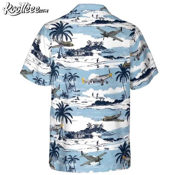 Blue Pastel Aircraft Hawaiian Shirt