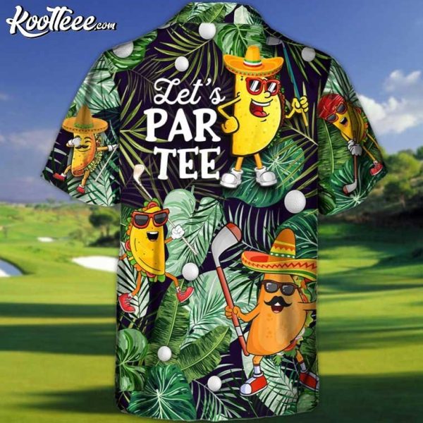 Taco Playing Golf Funny Hawaiian Shirt