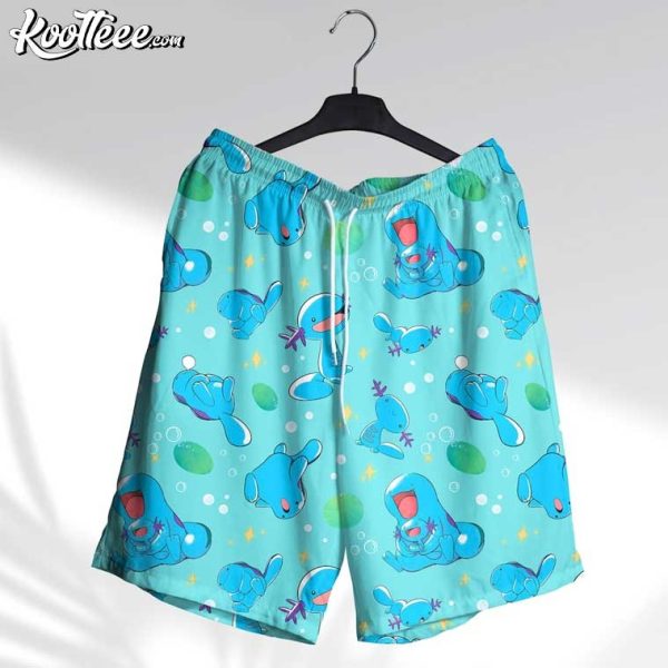 Wooper Quagsire Water Type Pokemon Hawaiian Shirt And Shorts