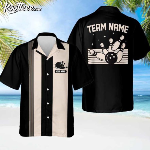 Retro Bowling Custom Name Bowler Gift Hawaiian Shirt