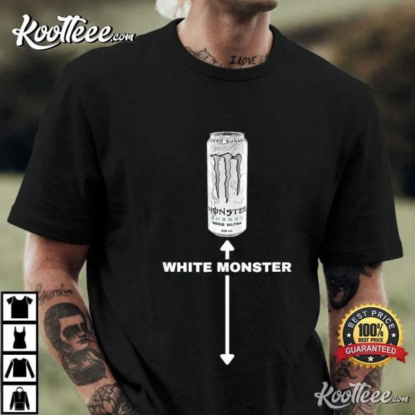 White Monster Funny Monster Energy Drink T-Shirt