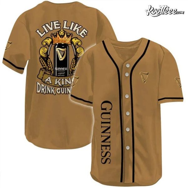 Guinness Beer Live Like A King Baseball Jersey