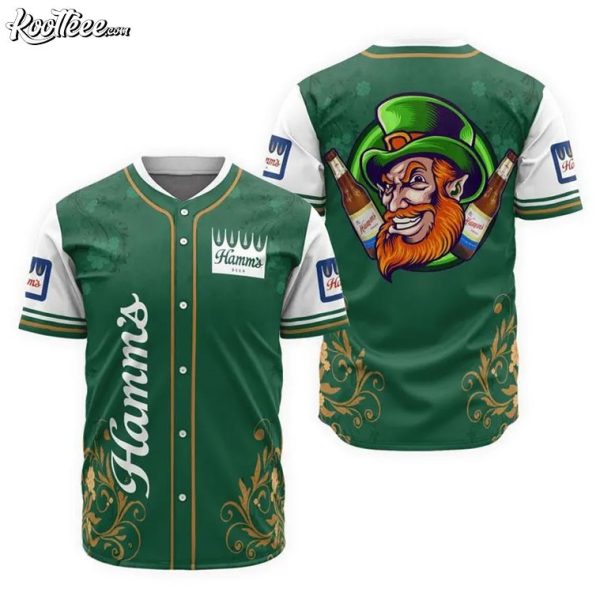 Hamm’s Beer Saint Patrick’s Day Leprechaun Baseball Jersey