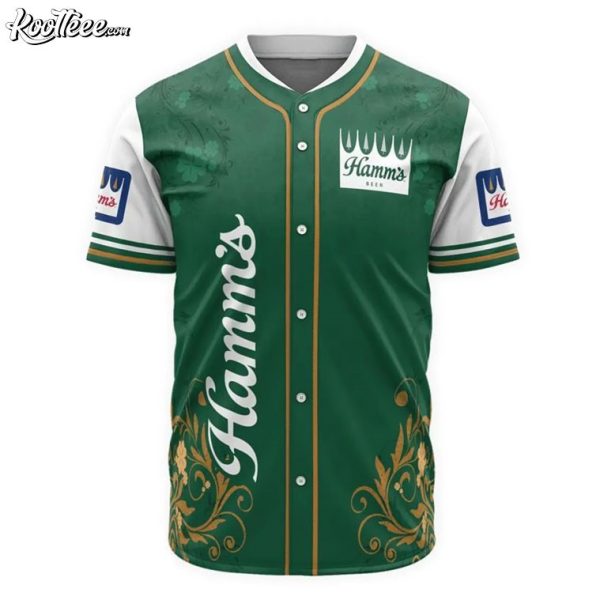 Hamm’s Beer Saint Patrick’s Day Leprechaun Baseball Jersey