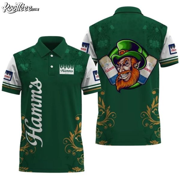 Hamm’s Beer Saint Patrick’s Day Leprechaun Polo Shirt