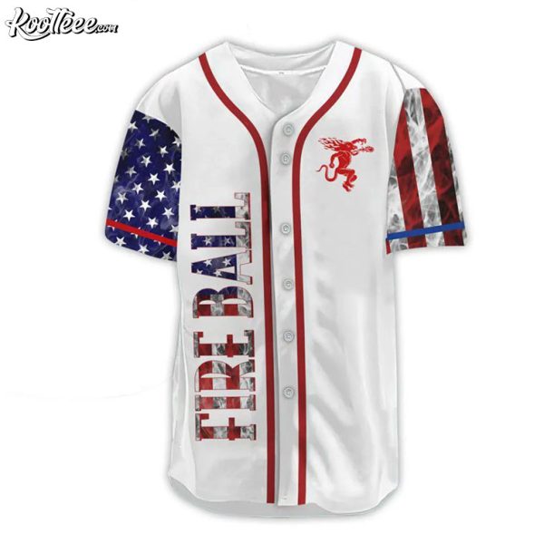 Custom Patriot Fireball Whiskey Baseball Jersey