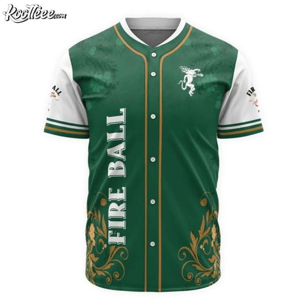 Fireball Whiskey Saint Patrick’s Day Leprechaun Baseball Jersey