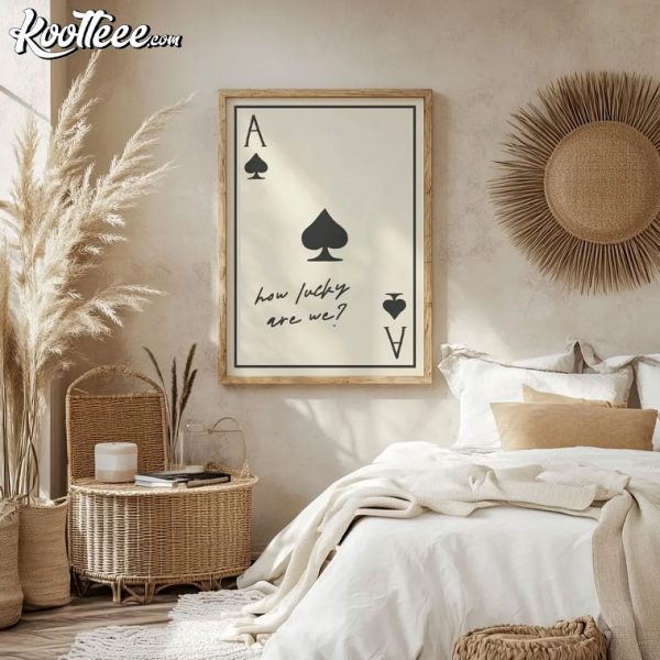 Ace of Spades Playing Card Typography Poster