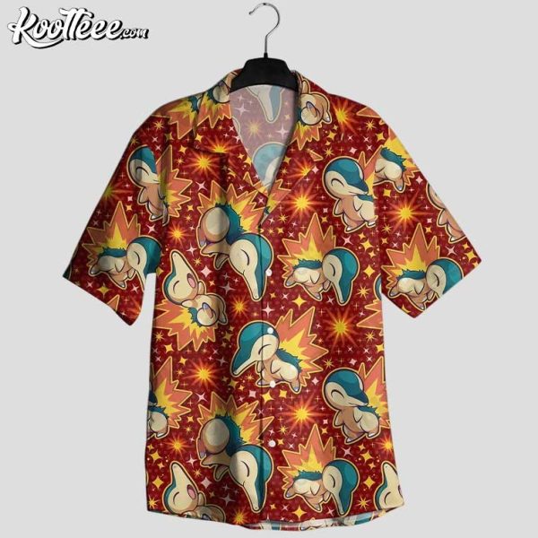 Cyndaquil Fire Type Pokemon Hawaiian Shirt And Shorts