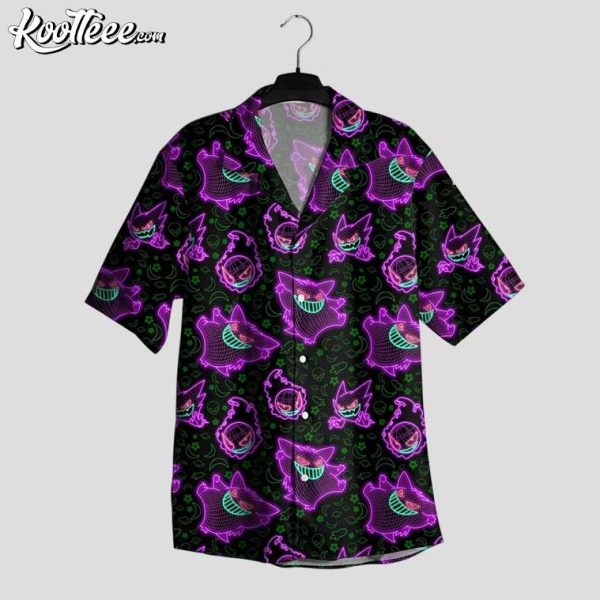 Gengar Ghost Type Pokemon Hawaiian Shirt And Shorts