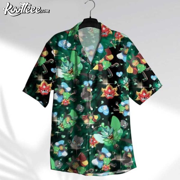 Ogerpon Grass Type Pokemon Hawaiian Shirt And Shorts