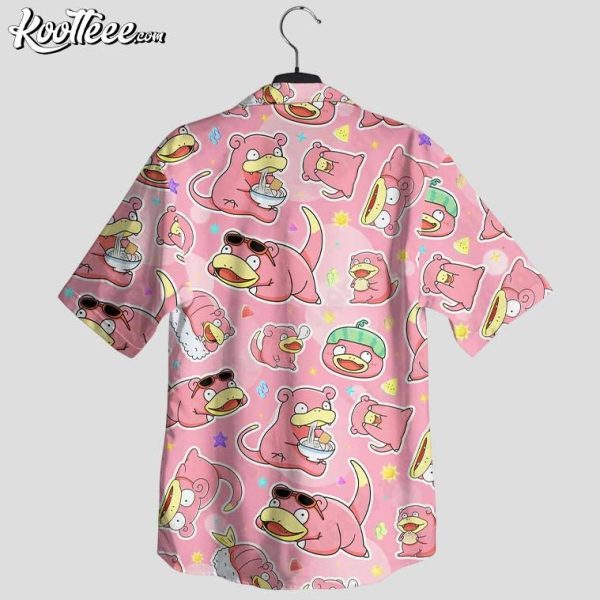 Slowpoke Water Type Pokemon Hawaiian Shirt And Shorts