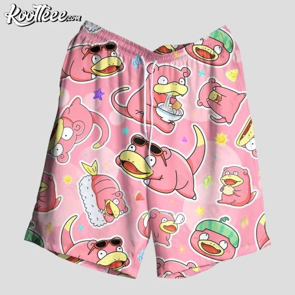 Slowpoke Water Type Pokemon Hawaiian Shirt And Shorts