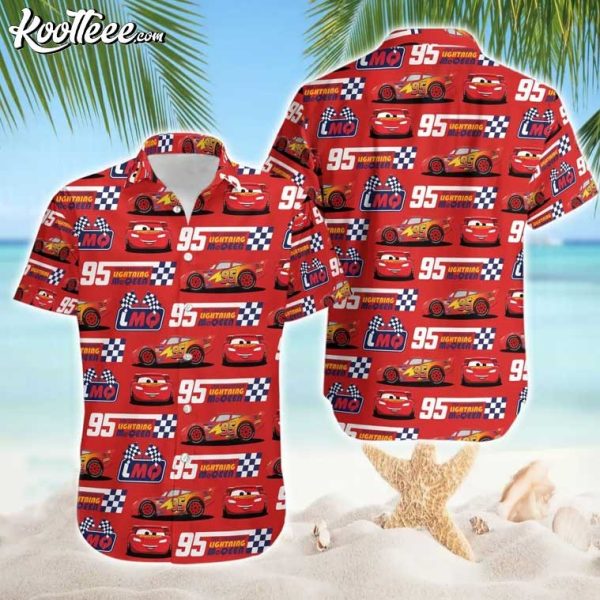 Lightning McQueen Cars Hawaiian Shirt And Shorts