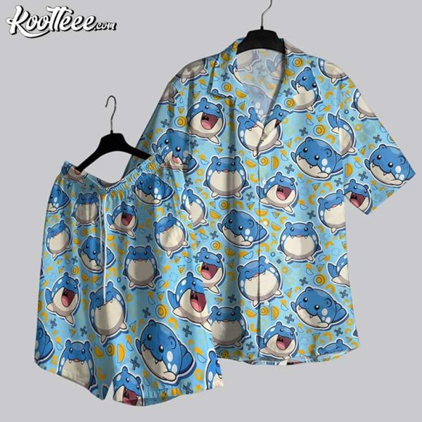 Spheal Water Type Pokemon Hawaiian Shirt And Shorts