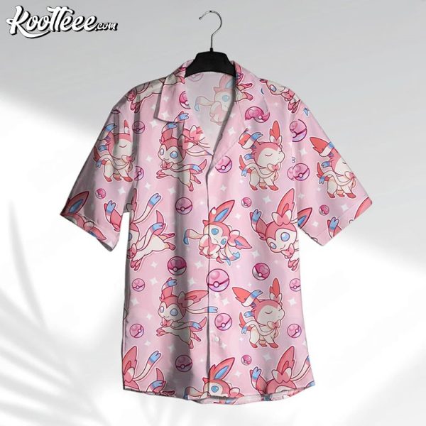 Sylveon Fairy Type Pokemon Hawaiian Shirt And Shorts