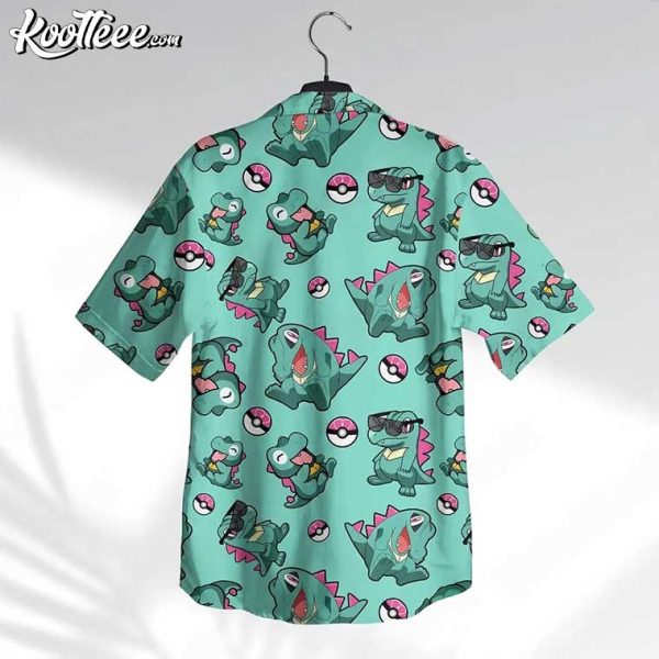 Totodile Crocodile Pokemon Hawaiian Shirt And Shorts