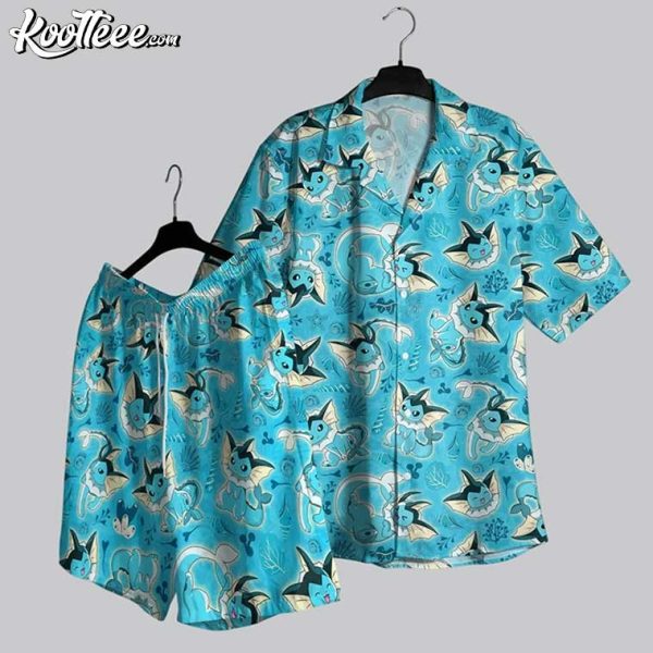 Vaporeon Water Cat Pokemon Hawaiian Shirt And Shorts