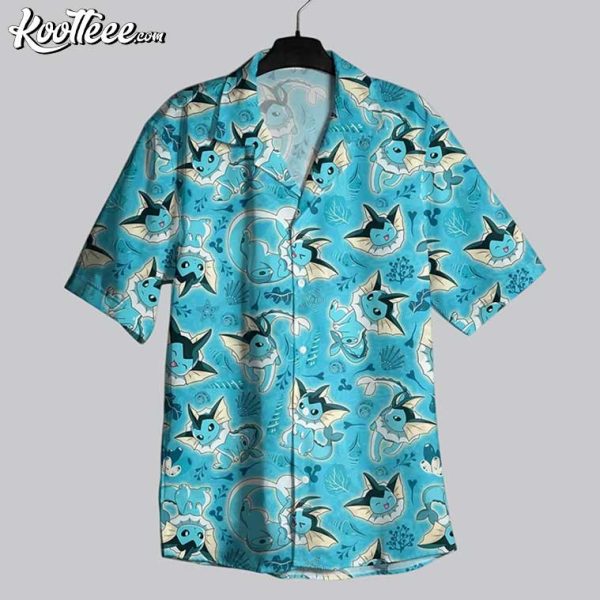 Vaporeon Water Cat Pokemon Hawaiian Shirt And Shorts