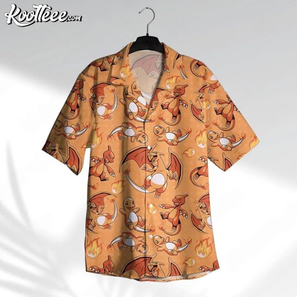 Charmander Fire Type Pokemon Hawaiian Shirt And Shorts