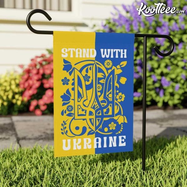 Stand With Ukraine Ukrainan Garden Flag