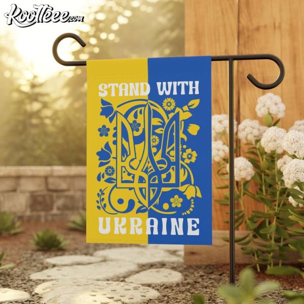 Stand With Ukraine Ukrainan Garden Flag