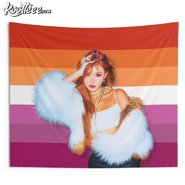 Hwasa Mamamoo Lesbian Flag Wall Tapestry