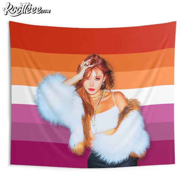 Hwasa Mamamoo Lesbian Flag Wall Tapestry