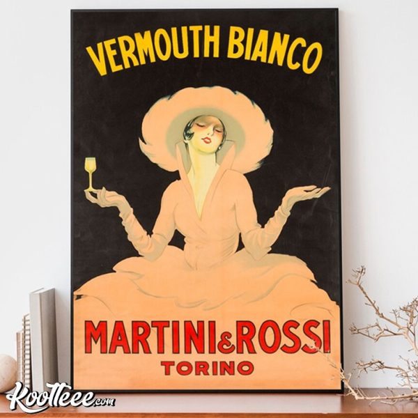 Martini Rosso Torino Vermouth Bianco Vintage Poster