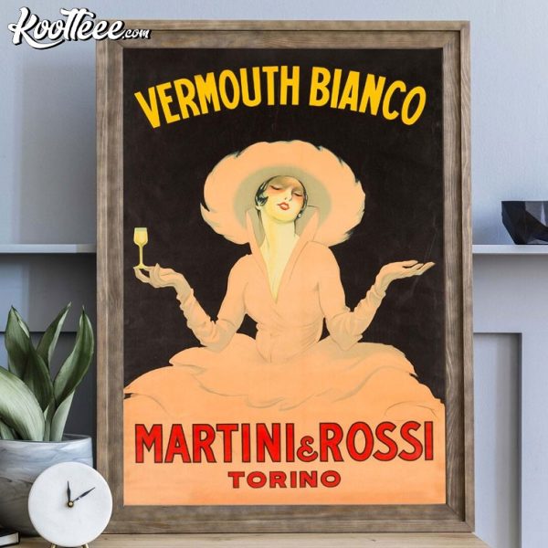 Martini Rosso Torino Vermouth Bianco Vintage Poster