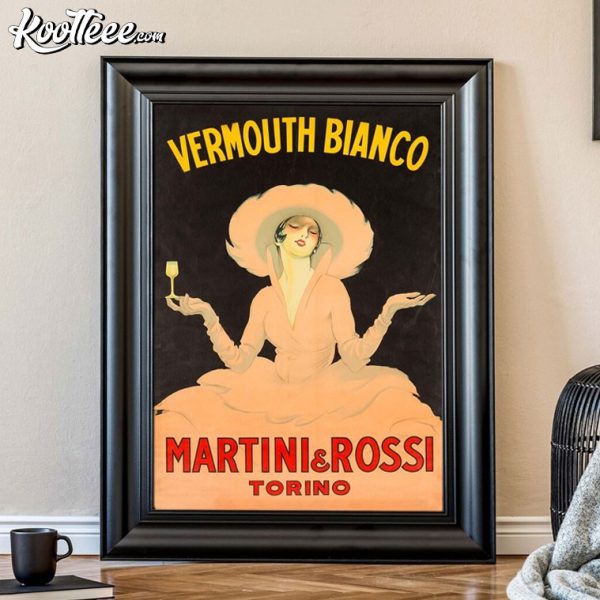 Martini Rosso Torino Vermouth Bianco Vintage Poster