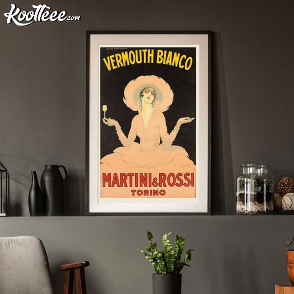 Martini Rosso Torino Vermouth Bianco Vintage Poster