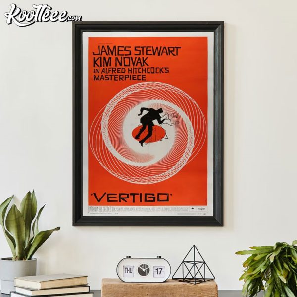 Vertigo Movie Alfred Hitchcock Film Retro Poster