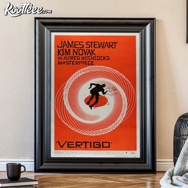 Vertigo Movie Alfred Hitchcock Film Retro Poster