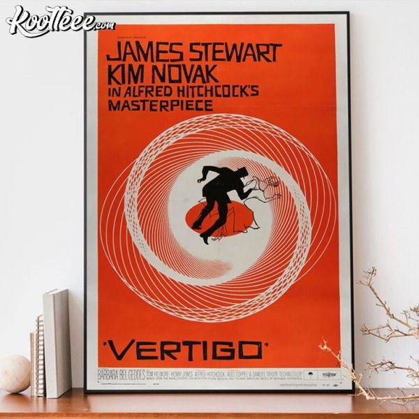 Vertigo Movie Alfred Hitchcock Film Retro Poster