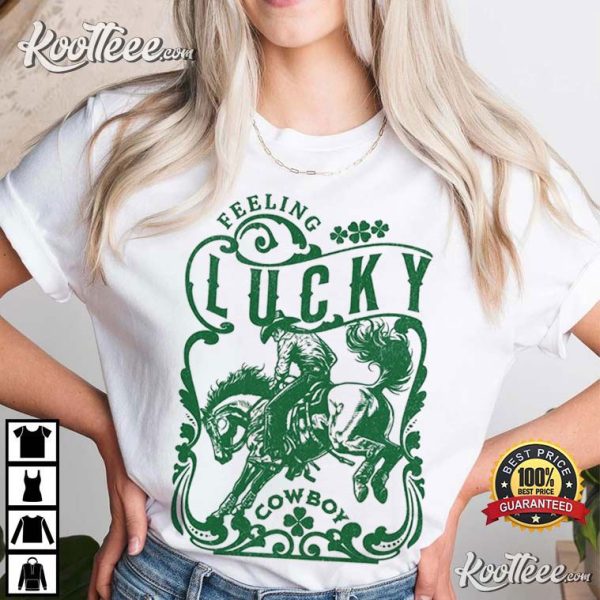 Feeling Lucky Cowboy St Paddy’s Day Vintage T-Shirt