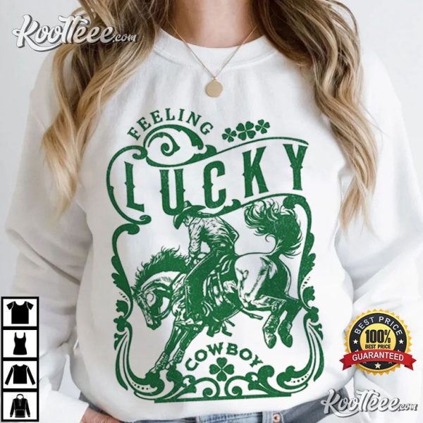 Feeling Lucky Cowboy St Paddy’s Day Vintage T-Shirt