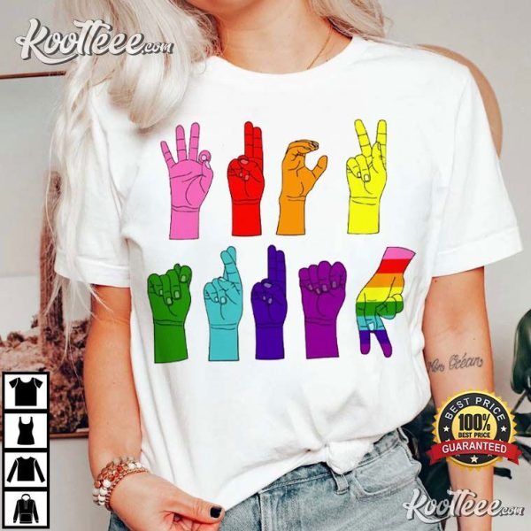 Fuck Trump Sign Language ASL LGBTQ T-Shirt