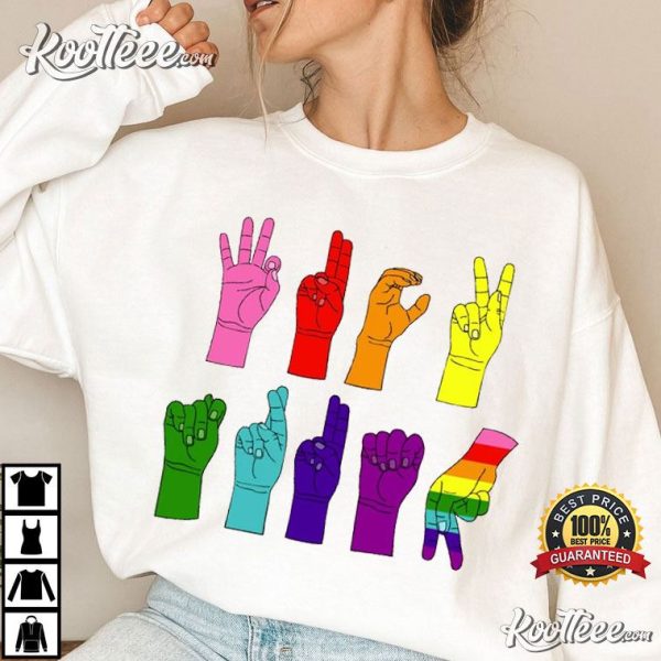 Fuck Trump Sign Language ASL LGBTQ T-Shirt