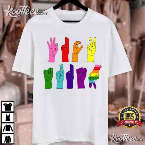 Fuck Trump Sign Language ASL LGBTQ T-Shirt