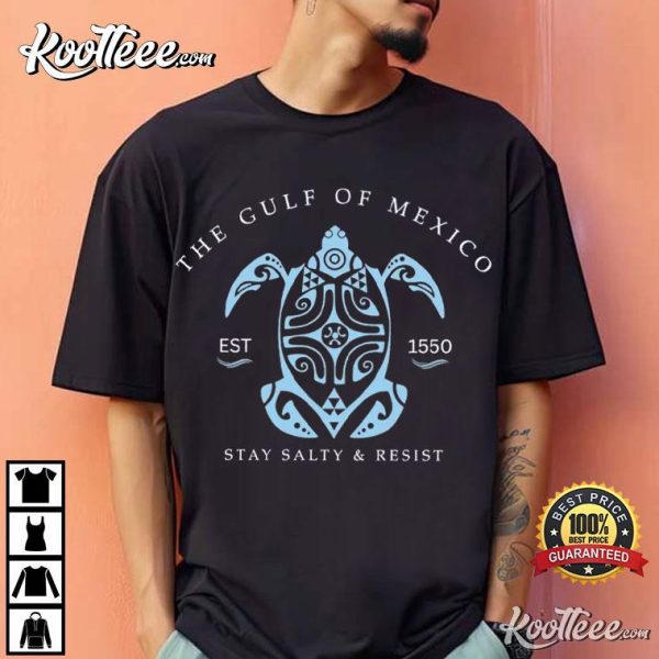 Gulf Of Mexico Stay Salty And Resist Political T-Shirt