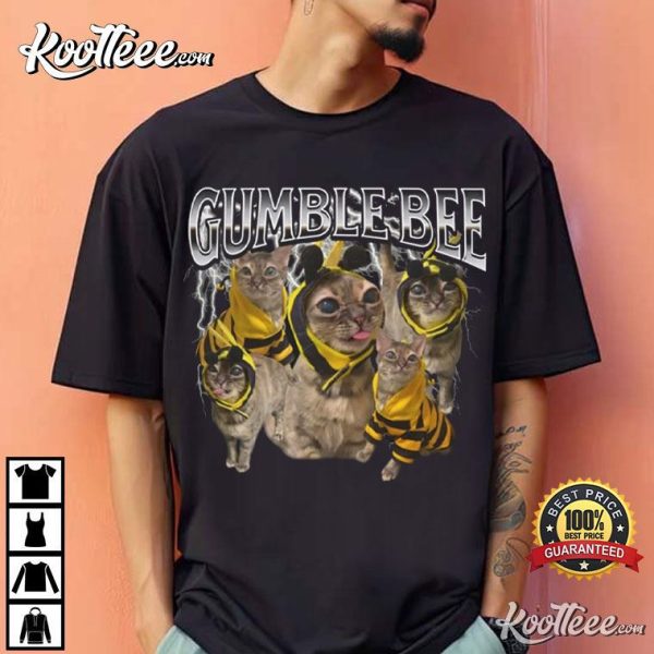 Gumble Bee Funny Cat Vintage T-Shirt