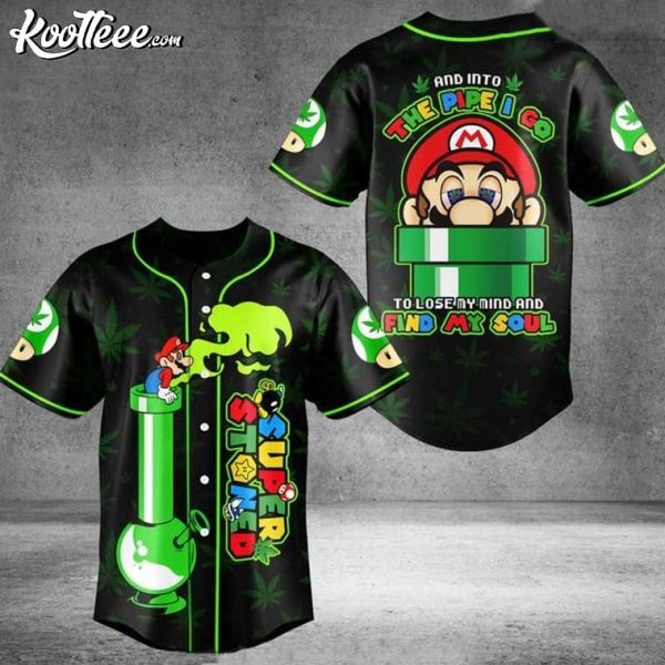 Mario Super Stoned Find My Soul Baseball Jersey