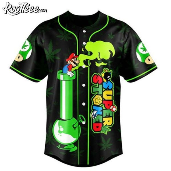 Mario Super Stoned Find My Soul Baseball Jersey