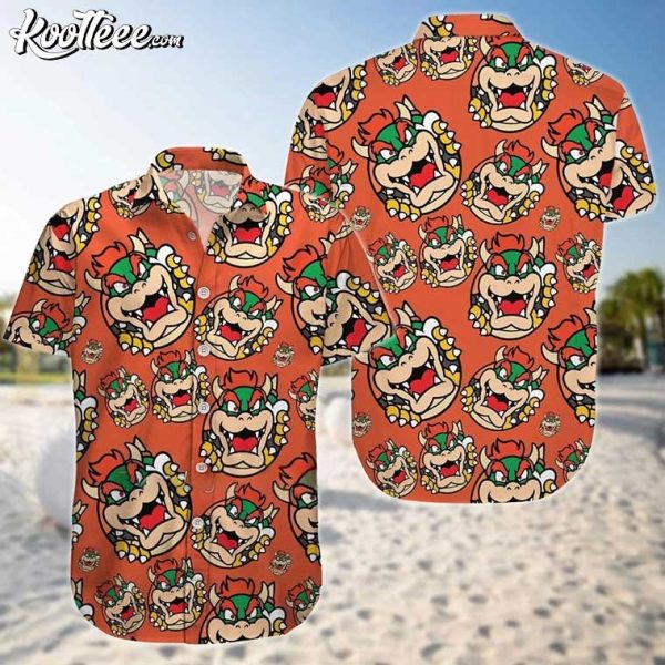 Super Mario Bowser Hawaiian Shirt And Shorts