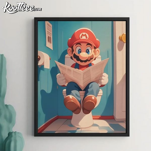 Super Mario WC Toilet Poster