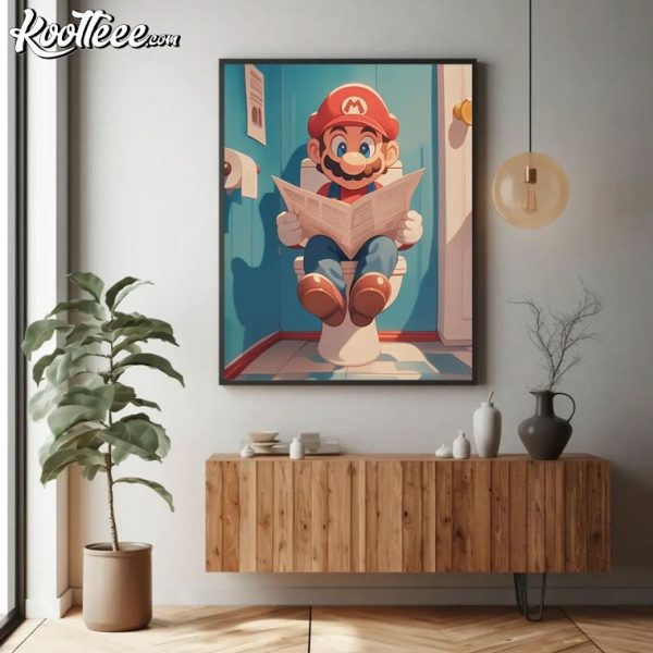 Super Mario WC Toilet Poster