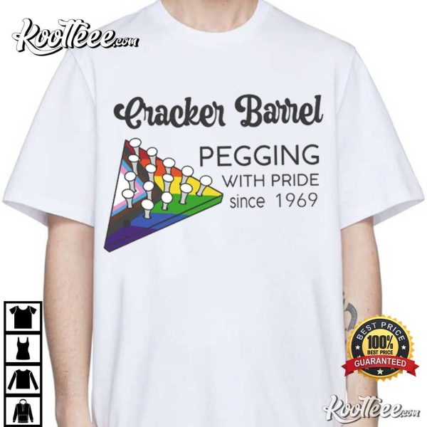 Pegging With Pride Cracker Barrel LGBTQ Gift T-Shirt