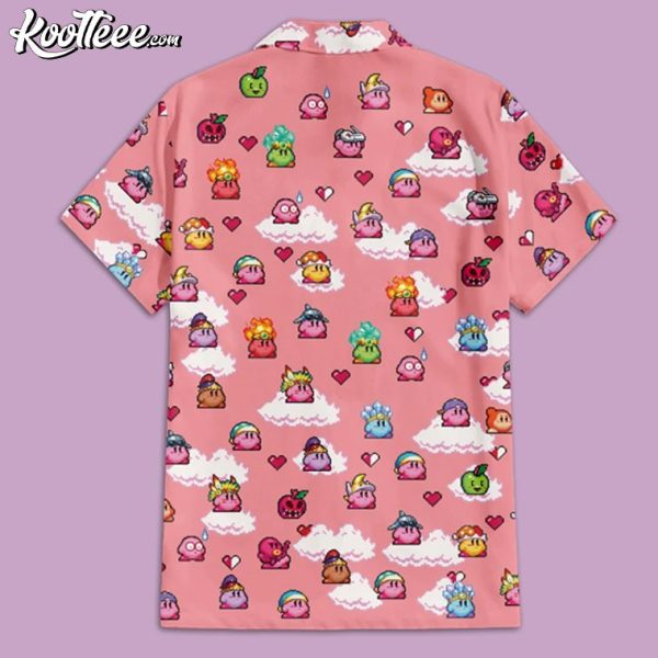 Kirby 8 Bit Pixel Art Hawaiian Shirt