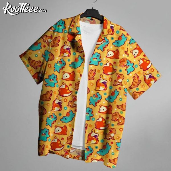 Crocodile Pokemon Totodile Fuecoco Sandile Hawaiian Shirt And Shorts